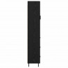 Highboard Czarny Dąb 34,5 x 34 x 180 cm Materiał drewnopochodny