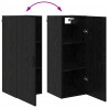 Highboard Czarny Dąb 34,5 x 34 x 180 cm Materiał drewnopochodny