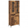 Highboard z szufladą 2 pcs Stare drewno Materiał drewnopochodny