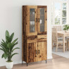 Highboard z szufladą 2 pcs Stare drewno Materiał drewnopochodny