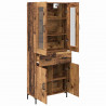 Highboard z szufladą 2 pcs Stare drewno Materiał drewnopochodny