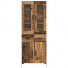 Highboard z szufladą 2 pcs Stare drewno Materiał drewnopochodny
