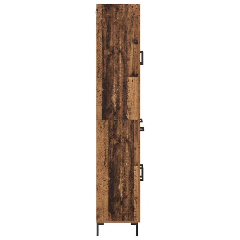 Highboard z szufladą 2 pcs Stare drewno Materiał drewnopochodny