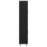 Highboard 2 pcs Czarny dąb Drewno inżynieryjne i szkło