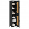 Highboard Czarny Dąb 34,5 x 34 x 180 cm Materiał drewnopochodny
