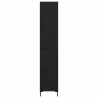 Highboard Czarny Dąb 34,5 x 34 x 180 cm Materiał drewnopochodny