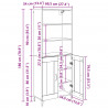 Highboard Stare drewno 69,5 x 34 x 180 cm