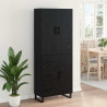 Highboard z szufladą 2 pcs Czarny Dąb 69,5 x 34 x 180 cm