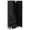 Highboard z szufladą 2 pcs Czarny Dąb 69,5 x 34 x 180 cm