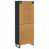 Highboard z szufladą 2 pcs Czarny Dąb 69,5 x 34 x 180 cm