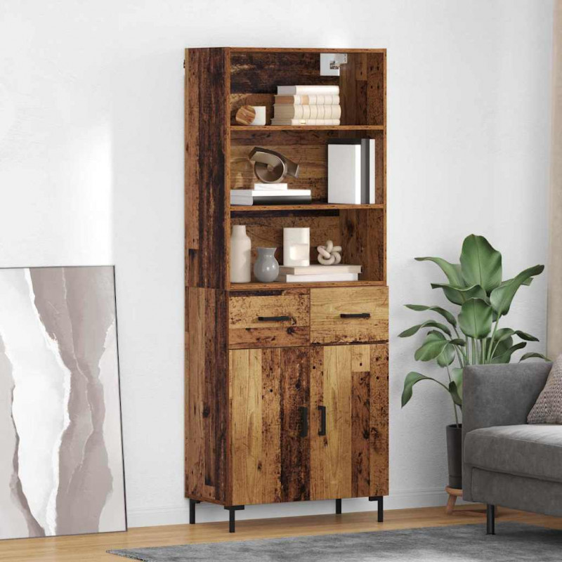 Highboard z szufladą Stare drewno 69,5 x 34 x 180 cm