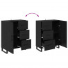 Highboard z szufladą 2 pcs Czarny Dąb 69,5 x 34 x 180 cm