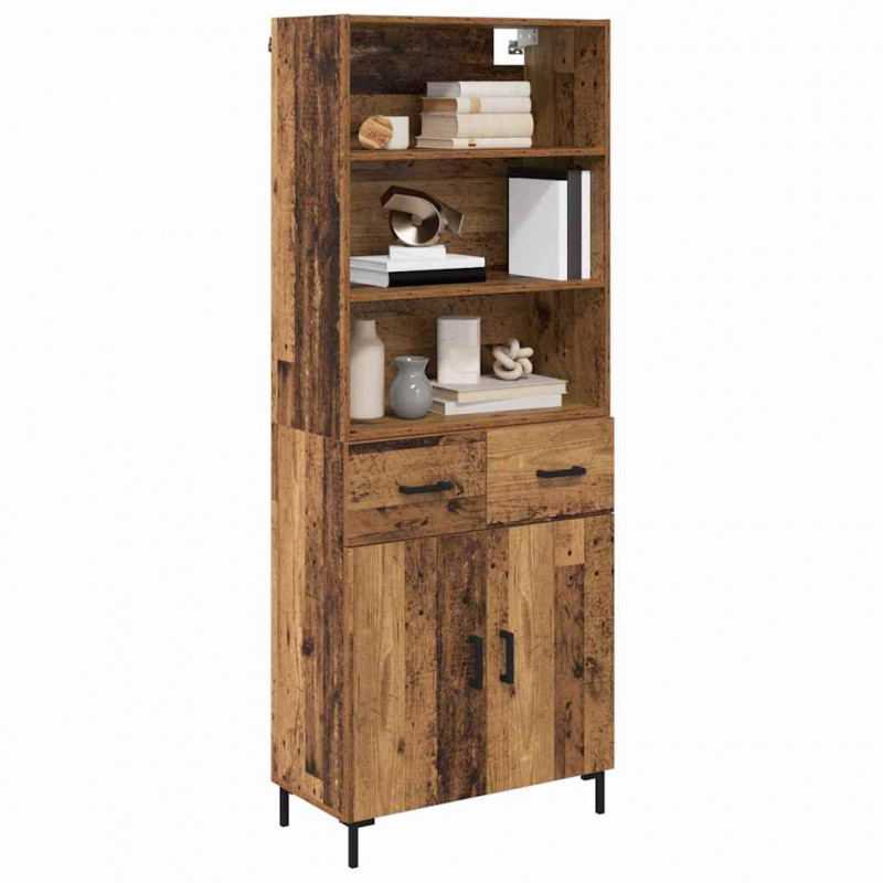 Highboard z szufladą Stare drewno 69,5 x 34 x 180 cm