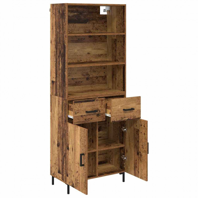 Highboard z szufladą Stare drewno 69,5 x 34 x 180 cm
