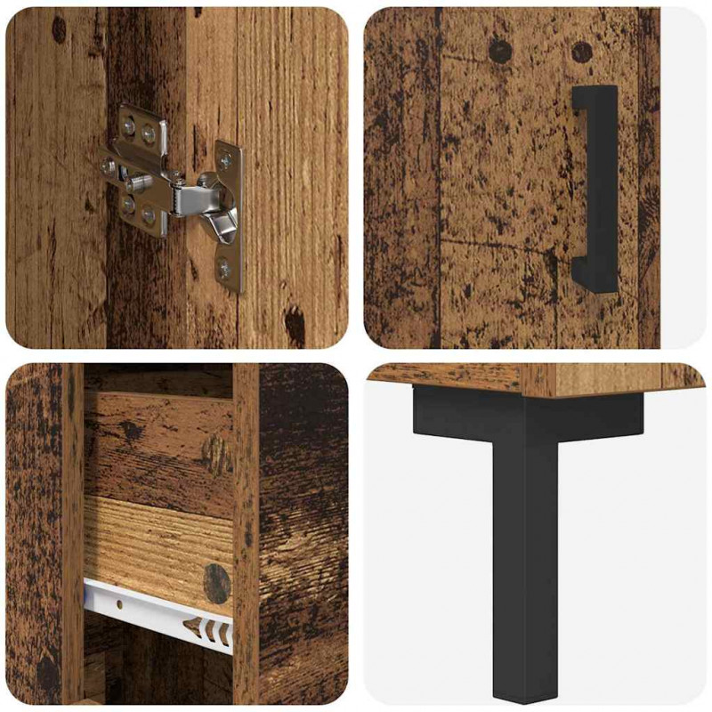 Highboard z szufladą Stare drewno 69,5 x 34 x 180 cm