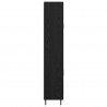 Highboard 2 pcs Czarny Dąb Drewno inżynieryjne i szkło