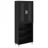 Highboard Czarny Dąb 69,5 x 34 x 180 cm
