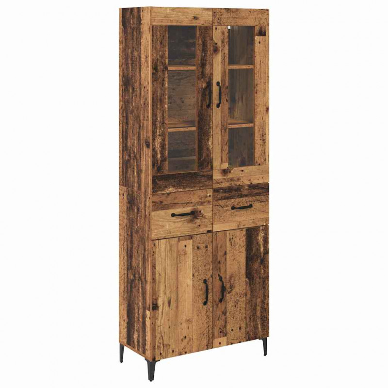 Highboard Montowane na ścianie Stare drewno 69,5 x 34 x 180 cm