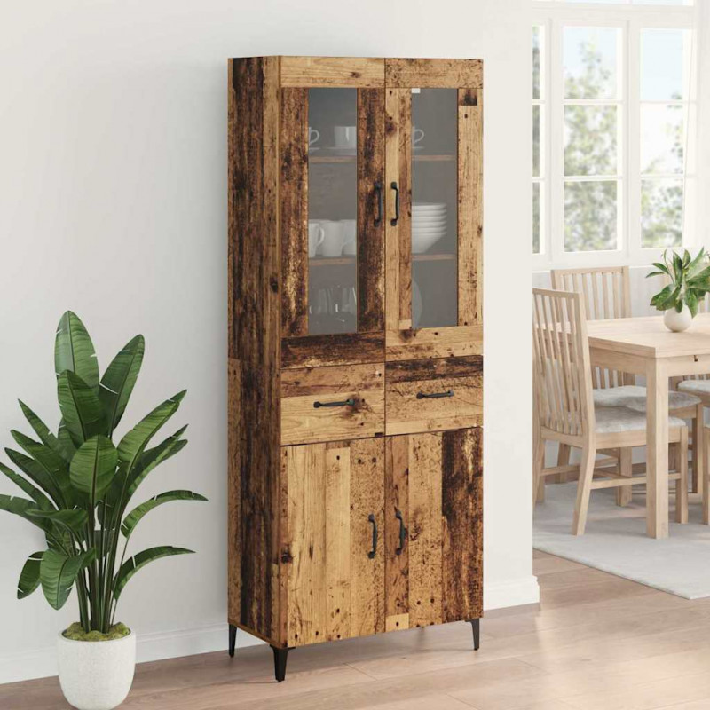 Highboard Montowane na ścianie Stare drewno 69,5 x 34 x 180 cm