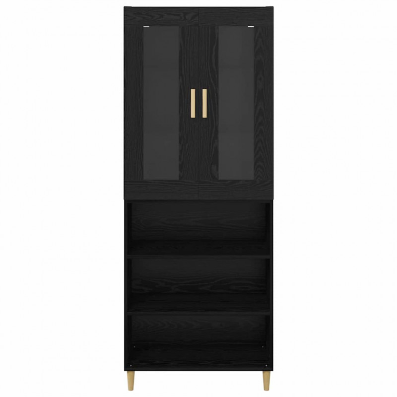 Highboard Czarny Dąb 69,5 x 34 x 180 cm