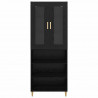 Highboard Czarny Dąb 69,5 x 34 x 180 cm