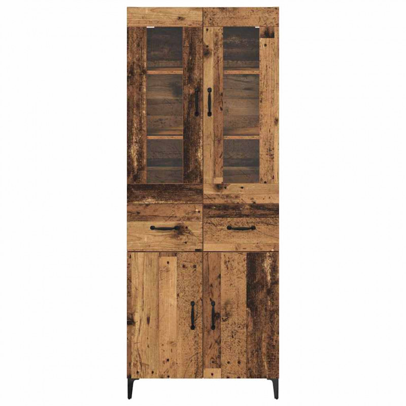 Highboard Montowane na ścianie Stare drewno 69,5 x 34 x 180 cm