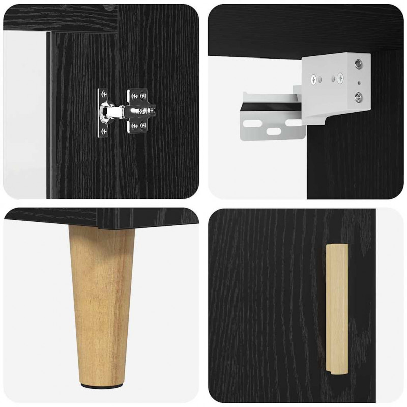 Highboard Czarny Dąb 69,5 x 34 x 180 cm