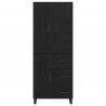 Highboard z szufladą 2 pcs Czarny Dąb 69,5 x 34 x 180 cm