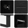 Highboard z szufladą 2 pcs Czarny Dąb 69,5 x 34 x 180 cm