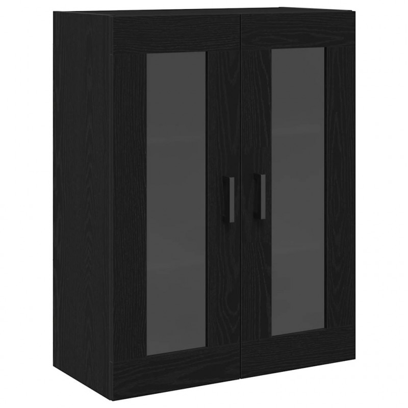 Highboard z szufladą 2 pcs Czarny Dąb Materiał drewnopochodny