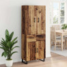 Highboard z szufladą 2 pcs Stare drewno 69,5 x 34 x 180 cm