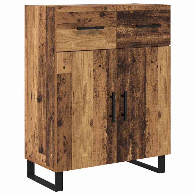Highboard z szufladą 2 pcs Stare drewno 69,5 x 34 x 180 cm