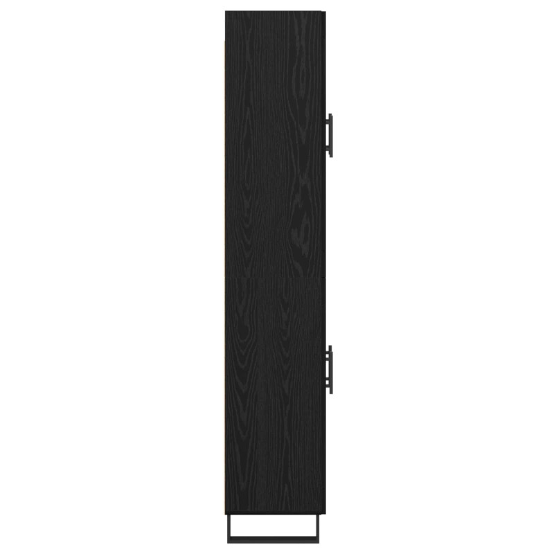 Highboard Czarny Dąb 69,5 x 34 x 180 cm Materiał drewnopochodny