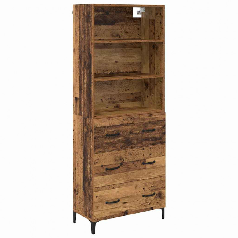 Highboard z szufladą Stare drewno 69,5 x 34 x 180 cm