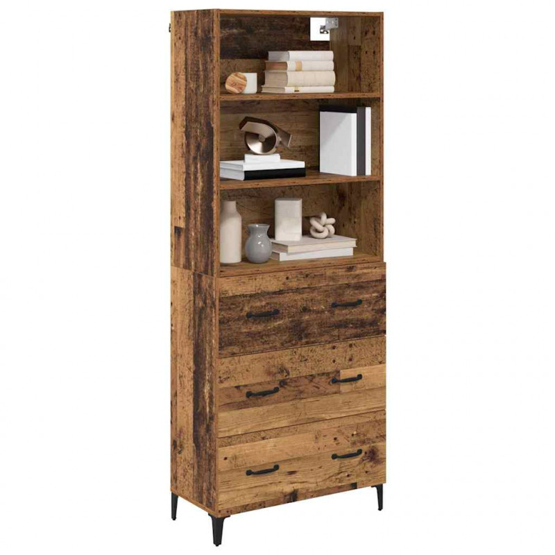 Highboard z szufladą Stare drewno 69,5 x 34 x 180 cm