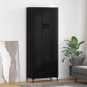 Highboard z szufladą 2 pcs Czarny Dąb Materiał drewnopochodny