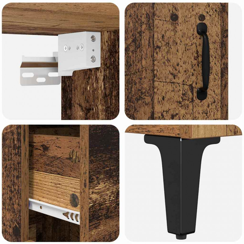 Highboard z szufladą Stare drewno 69,5 x 34 x 180 cm