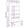 Highboard z szufladą Stare drewno 69,5 x 34 x 180 cm