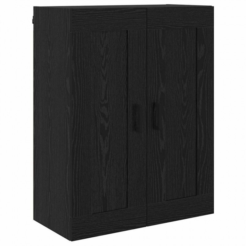 Highboard z szufladą 2 pcs Czarny Dąb Materiał drewnopochodny