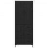 Highboard z szufladą 2 pcs Czarny Dąb Materiał drewnopochodny