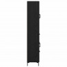 Highboard z szufladą 2 pcs Czarny Dąb Materiał drewnopochodny