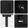 Highboard z szufladą 2 pcs Czarny Dąb Materiał drewnopochodny
