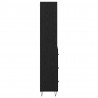 Highboard z szufladą 2 pcs Czarny Dąb Materiał drewnopochodny