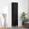 Highboard Czarny Dąb 34,5 x 34 x 180 cm Materiał drewnopochodny