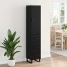 Highboard Czarny Dąb 34,5 x 34 x 180 cm Materiał drewnopochodny