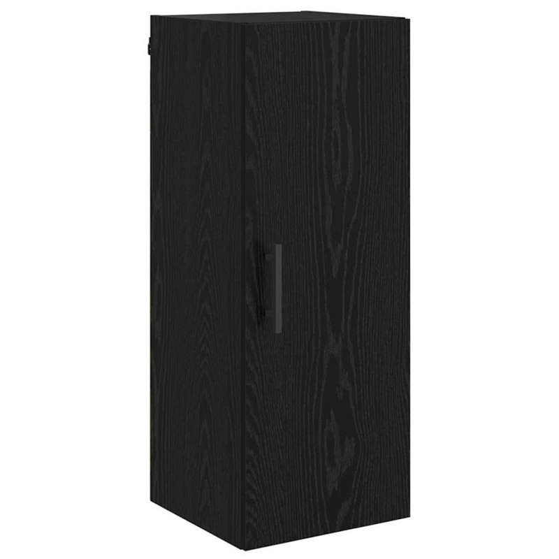 Highboard Czarny Dąb 34,5 x 34 x 180 cm Materiał drewnopochodny