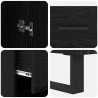 Highboard Czarny Dąb 34,5 x 34 x 180 cm Materiał drewnopochodny