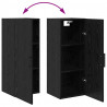 Highboard Czarny Dąb 34,5 x 34 x 180 cm Materiał drewnopochodny