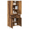 Highboard 2 pcs Stare drewno Drewno inżynieryjne i szkło