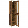 Highboard 2 pcs Stare drewno Szkło